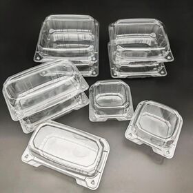 Disposable Classic PET Clamshell Take-away Lunchbox Container with 500-1600ml Capacity