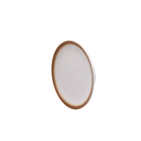 8 Inch PC Shallow Plate Kiln Glaze Rim Dinner Serving Plate