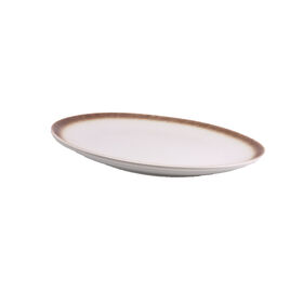 10 Inch PC Kiln Glaze Rim Shallow Plate Large Dinner Serving Platter