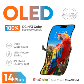 Original Resolution Display Screen Assembly Mobile phone LCDs screens for iPhone 14 Plus, 98% NTSC Color Gamut