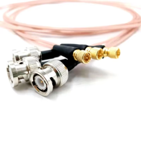 OEM High quality Low loss coaxial cable factory manufacturing BNC to mini SMA free end RG316 cable RF coaxial cable