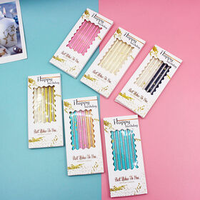 Ins Style Long Thin Glitter Birthday Wedding Candles