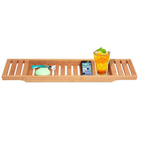 Portable Bamboo Bathtub Shower Caddy