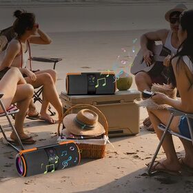 مكبرات صوت محمولة خارجية IPX5 مكبر صوت بلوتوث مقاوم للماء مع مصنع مصابيح RGB