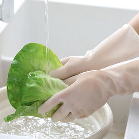 Hot sales silica gel washing dishes household PVC gloves wash dishes gloves