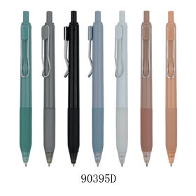 School Stationery Portable Hollow Clip Soft Grip Plastic Ball Point Pen