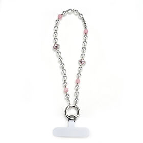 Durable Fashion Beaded Phone Lanyard Bracelet Female Presents Party Accessory Sustainable Princess Cut Plastic Crystal Cord