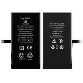 Premium Pure Cobalt Diagnostic Battery for iPhone 14 Plus, 100% Battery Health, No Pop-Up, Genuine Parts Supported