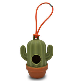 Funny shape outdoor cactus waste bags dispenser dog waist-mounted waste bags holder in dog leash dog bag pet supply