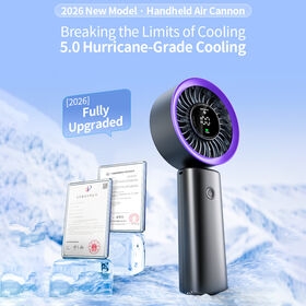 Goods 2026 New Model 5000RPM Brushless Motor Handheld Fan LED Digital Display Rechargeable Cooling Fan 4-5H Fast Charging Fan hot