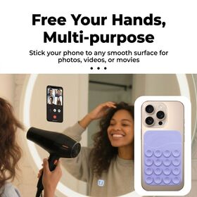 Silicone Suction Cup Phone Card Holder Wallet with Stand, Compatible with MagSafe Equipped Cases for Smartphones