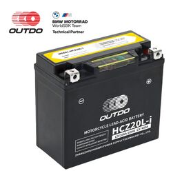 OUTDO 12V20Ah HCZ20L-i High-Reliability Motorcycle Battery with Color LED Performance Feedback
