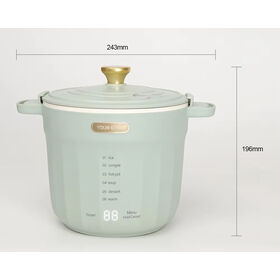 Dormitory Multipurpose Electric Cooking Pot and Non Stick Electric Cooking Pot With Round Single Handle Household Hot Pot