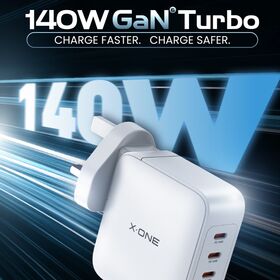 X-ONE 140w GaN Turbo 4-Port Type-c Power Brick PD Rapid Charging for Smartphone Laptop Tablet US EU UK Plug