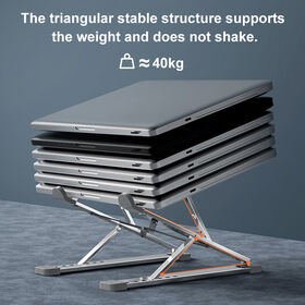 Wholesale Wholesale Lightweight Portable Aluminum Alloy Laptop Stand, 9+7 Level Adjustable Foldable Notebook Holder with Hollow...