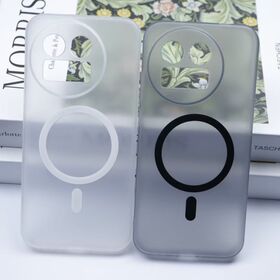 Goods New Style 2-in-1 Magnetic Phone Case Colorful TPU Frame Clear PC Back Built-in Strong Magnet Unique Camera Design Shockpr...