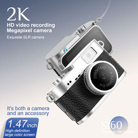 New Kids Mini Camera Necklace 2K 1440P HD IPS Display Wearable Pendant 180mAh 50Min Video Multi-Filters Children Camera cool