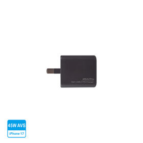 Vital 45W GaN Charger with AVS, Compact Power for Mobile Devices and MacBook Air, EU/UK/US Plug