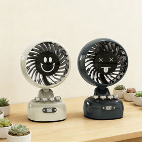 Premium Desk Fans for Bedroom with Light,Air Circulator Fans with Bracket, Oscillating Fan for Whole Room,Adjustable Speed,Quie...