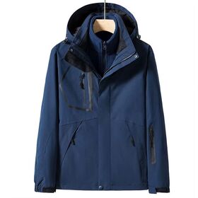Clothing Manufacturers Custom Men Winter 3 in 1 Jacket Sportswear Zip up Hoodie Men's Windbreaker 3 Layer Jacket
