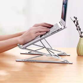 Goods Ergonomic Double-Layer Aluminum Laptop Stand, 9+7 Settings Dual Adjustment Portable Notebook Riser for Office & Home Use ...