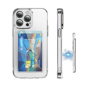 2026 year Multifunctional High Transparency PC Magnetic Card Wallet Strong Magnetic Force Auto Adsorption Widened 2 Cards Scrat...