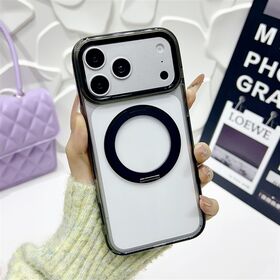 Premium Premium Durable 2-in-1 Magnetic Phone Shell Transparent PC Back Color TPU Border Secure Magnetic Hold Special Lens Wind...