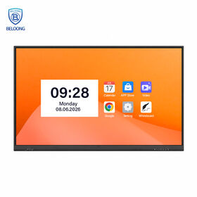 Tableau Blanc Interactif OEM 75 85 86 pouces 4K Double Système Android & Windows pour Salle de Réunion