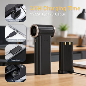 Factory price brushless handheld cordless mini turbo jet fan and vacuum cleaner with power bank function for car, home and outdoor