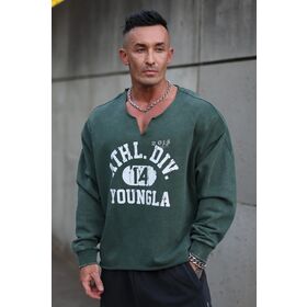 Camiseta de Algodón Oversize Lavado Vintage Cuello Redondo - 420GSM, Gráficos Desgastados, Estilo Atlético Universitario Tallas S-XXL