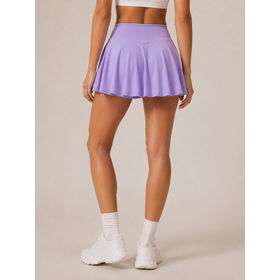 Women High Waist Pleated Tennis Skirt with Built-in Liner Shorts, Quick Dry Flowy Athletic Skort for Tennis, Golf, Running & Daily