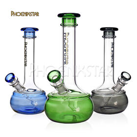 9.5 inches Wholesale Price New Designed Factory New Hot Phoenix Star Glass Water Pipe with phoenix star logo