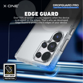 X.ONE DROPGUARD PRO for galaxy S24 U 20FT Drop Certified EnduraClear Anti Yellow Coating Edge Guard Raised Camera Bump