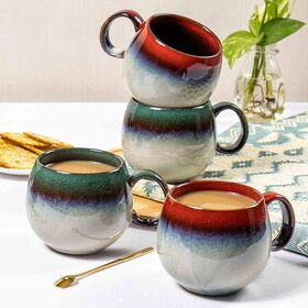 Colorful Glazed Ceramic Professional Interior Tableware Daily Beverage Coffee Mugs