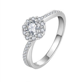 Hip Hop Shining Sterling Silver Moissanite Elegant Fashion Jewelry Rings