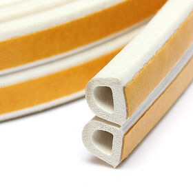 EPDM E Shape Foam Rubber Seal Strip EPDM Sponge Foam E/P/D Shape Self-Adhesive Rubber Seal Strip for door windows