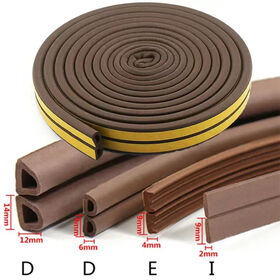 EPDM E Shape Foam Rubber Seal Strip Weather Stripping Door Seal Strip Self-Adhesive Rubber Seal Strip for door windows