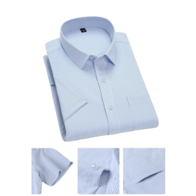 OEM Men's Dress Shirts Solid Long Sleeve Stretch Wrinkle-Free Formal Shirt Business Casual Button Down Shirts
