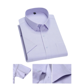 Wholesale Men's Long Sleeve Button Up Shirts Solid Slim Fit Casual Business Formal Dress Shirt