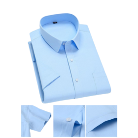 Supplier Men's Long Sleeve Dress Shirts, Regular Fit Stretch Wrinkle-Free Business Casual Button-Down Shirts