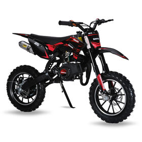 Free Shipping 50cc Red Off-Road Motorcycle for Adults Kids 2-Stroke Gas Powered 40 MPH Mini Bikes with Pull Start Uphill Speed on