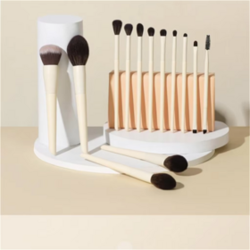Synthetic Bristle Makeup Brush Set 13 Piece Cream Application Facial Cosmetic Kit for Sensitive Skin
