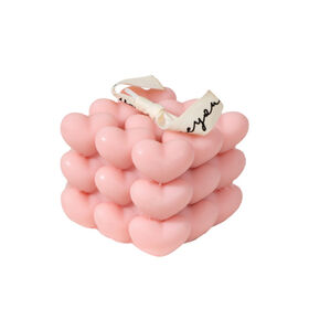 Heart Shaped Cube Valentine'S Day Making Wedding Favor Scented Candle