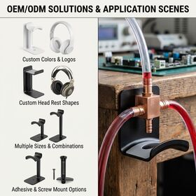 OEM Headphone Stand Gaming Headphones Stand CNC Machined Part Spacer Standoff Compression Spring Wall Mount Desk Hanger