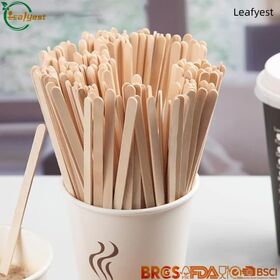 Café de madera respetuoso del medio ambiente revuelo FSC certificado sostenible para fiestas y tienda de café fábrica directa