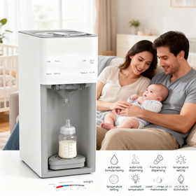 Auto Baby Formula Maker with 40-70C Adjustable Temp-400g Powder, 1.5L Water Tank, Smart Night Light, Touch Screen