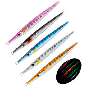 80g/100g UV Luminous Fast Fall Deep Sea Metal Vertical Jig Fishing Lure