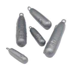 Assorted Bullet Shaped Sinkers Fresh Saltwater Fishing Weights