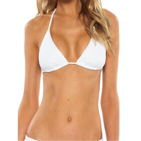 Popular Ribbed Fabric Swimwear Classic Women Triangle String Bikini