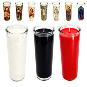 7 Days Slow Burning Glass Religious Votive Candle